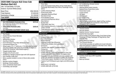 2020 GMC Canyon SLE1