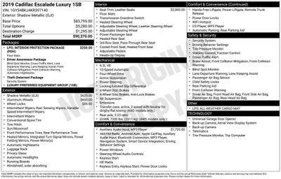 2019 Cadillac Escalade Luxury