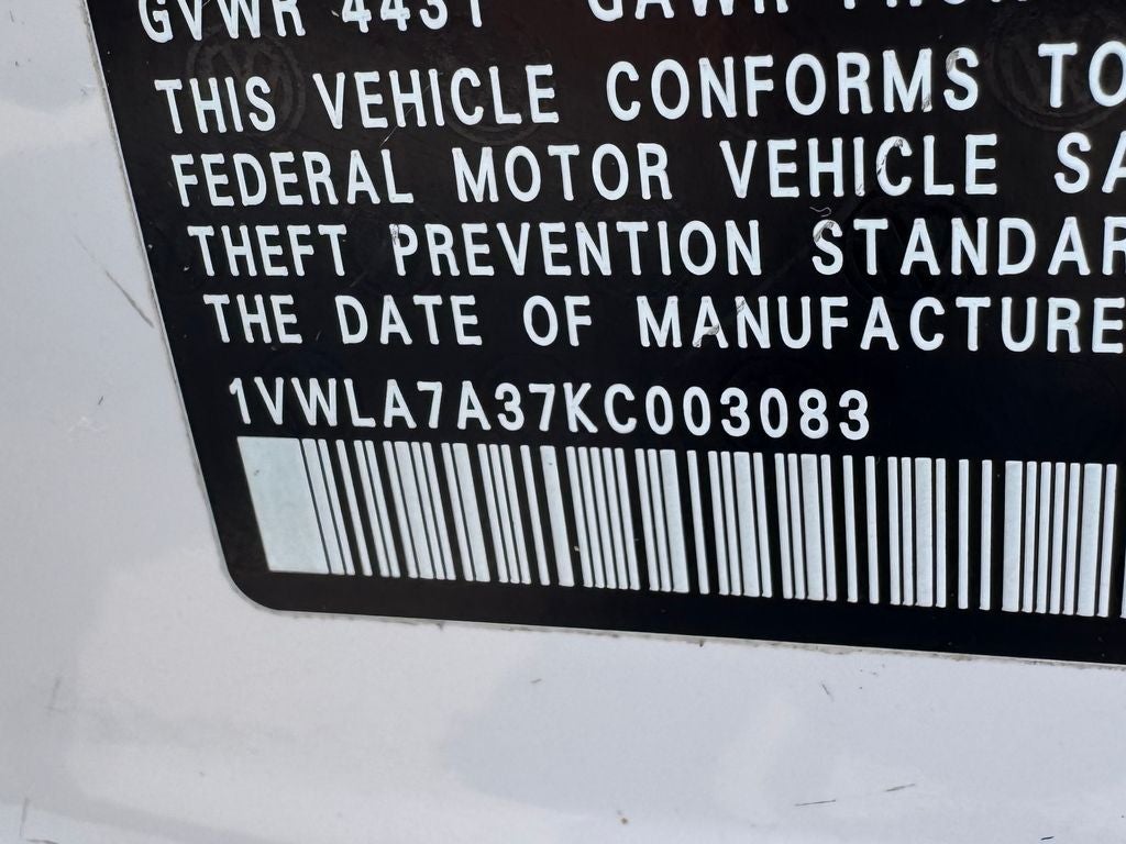 2019 Volkswagen Passat 2.0T Wolfsburg