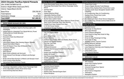 2024 Chrysler Pacifica Hybrid Pinnacle