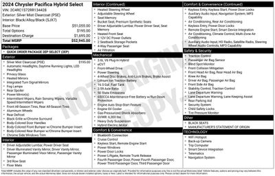 2024 Chrysler Pacifica Hybrid Select