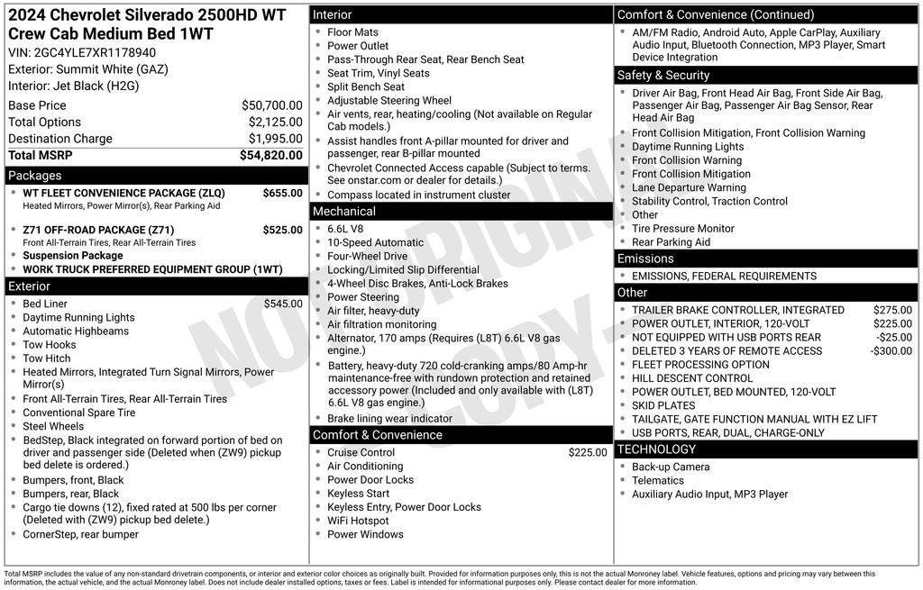 2024 Chevrolet Silverado 2500HD Work Truck