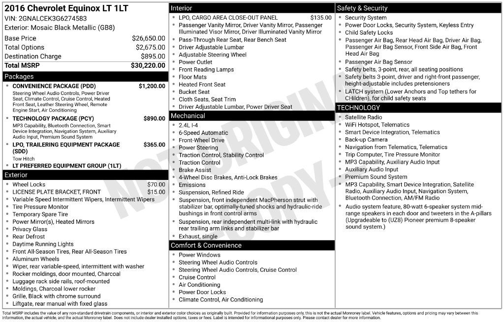2016 Chevrolet Equinox LT