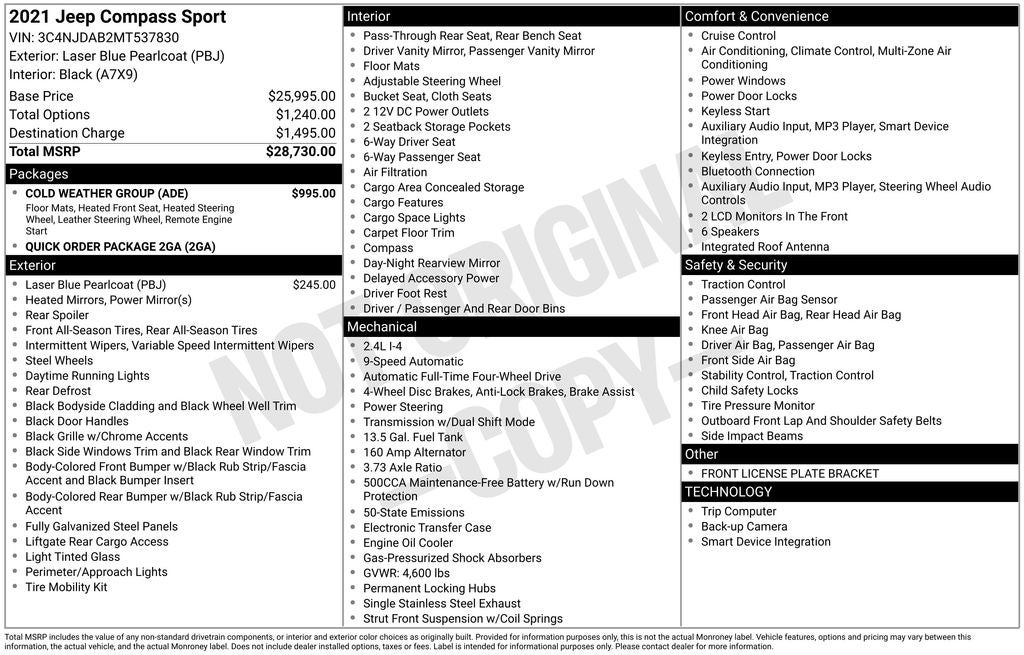 2021 Jeep Compass Sport