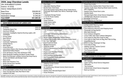 2026 Jeep Cherokee Laredo