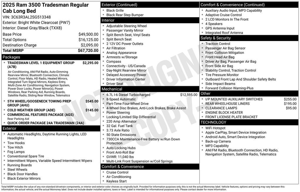 2025 RAM 3500 Tradesman