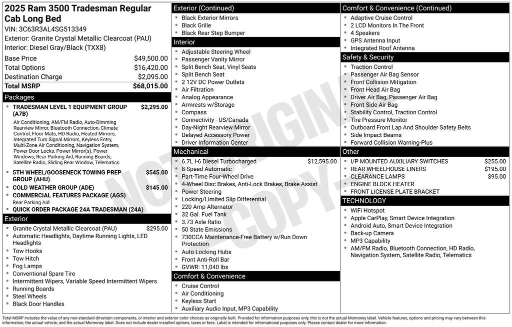 2025 RAM 3500 Tradesman