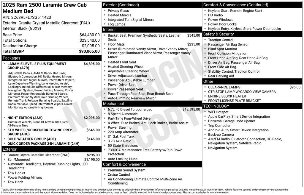 2025 RAM 2500 Laramie