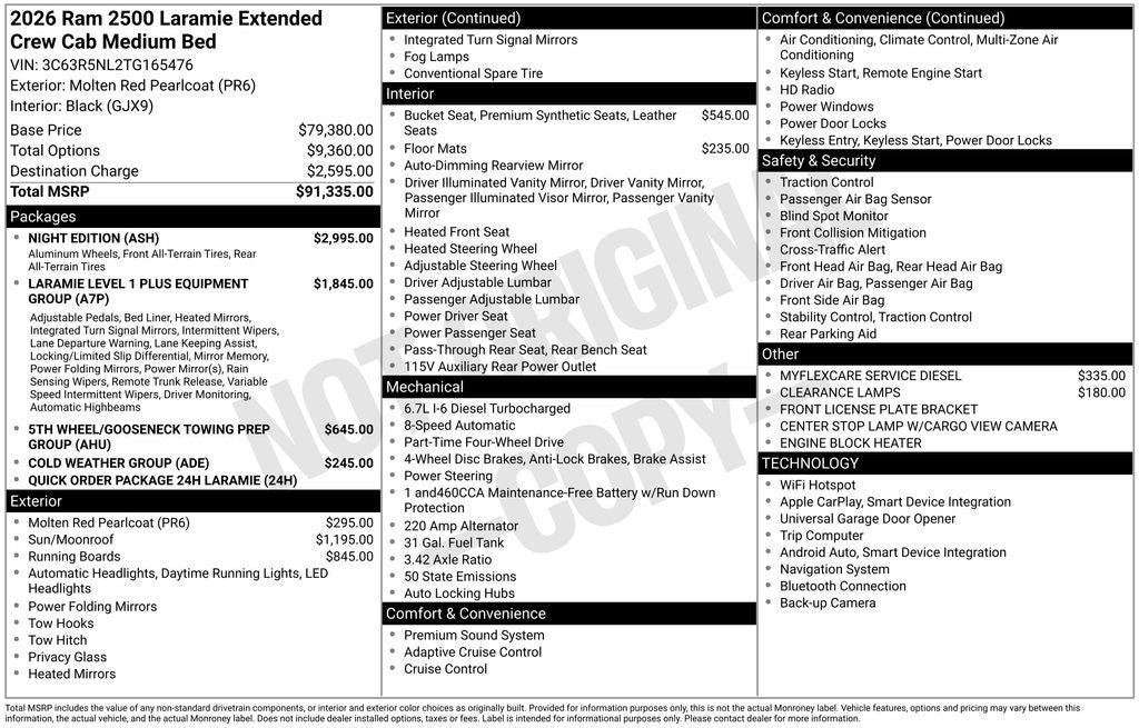 2026 RAM 2500 Laramie