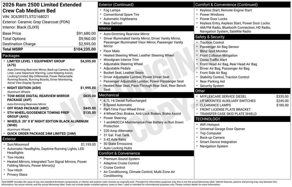 2026 RAM 2500 Limited