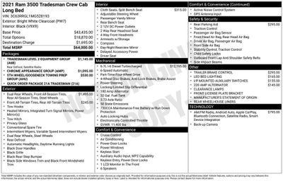 2021 RAM 3500 Tradesman