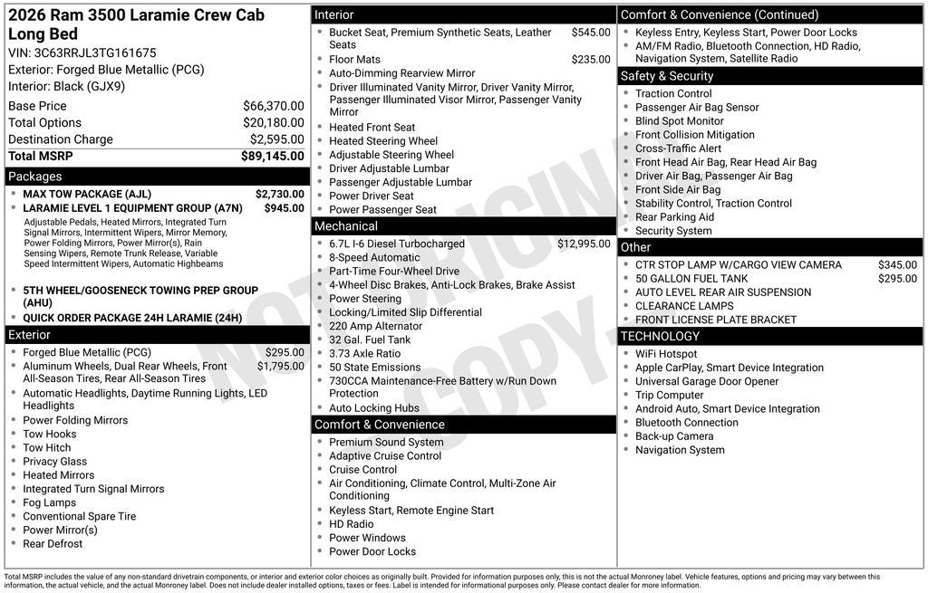 2026 RAM 3500 Laramie