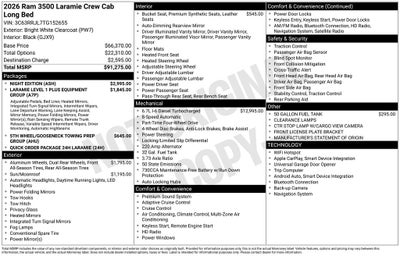 2026 RAM 3500 Laramie