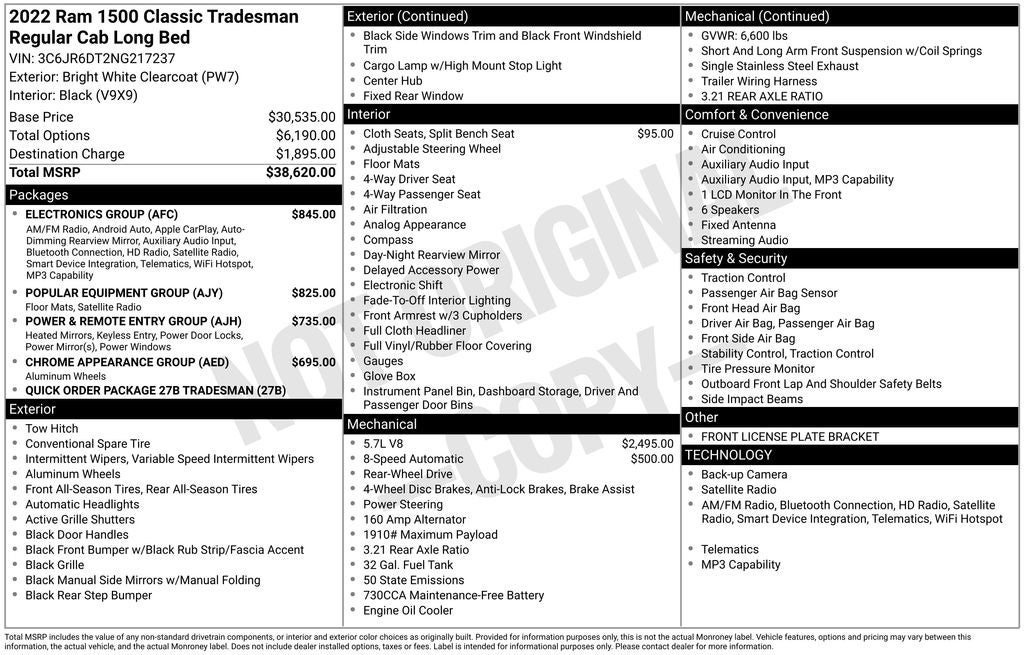 2022 RAM 1500 Classic Tradesman