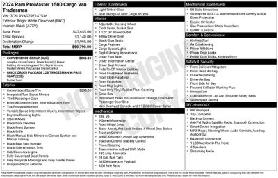 2024 RAM ProMaster 1500 Low Roof