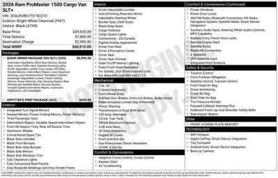 2026 RAM ProMaster 1500 Base