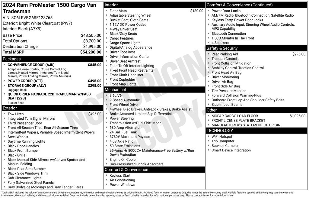2024 RAM ProMaster 1500 Base