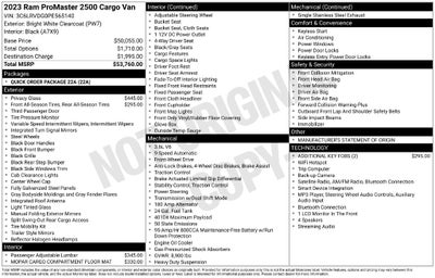 2023 RAM ProMaster 2500 High Roof