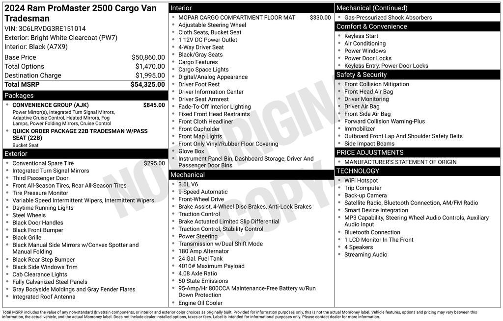 2024 RAM ProMaster 2500 High Roof
