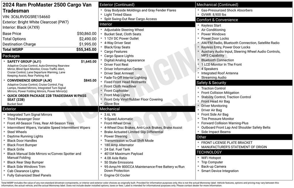 2024 RAM ProMaster 2500 High Roof