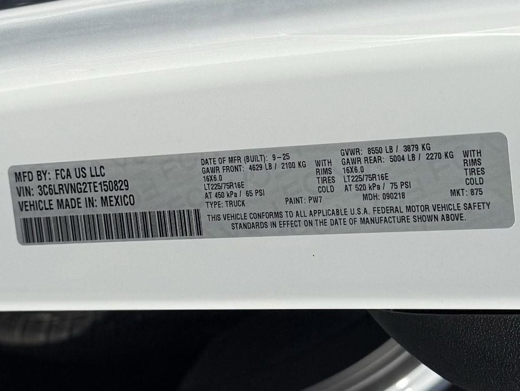 2026 RAM ProMaster 1500 Low Roof