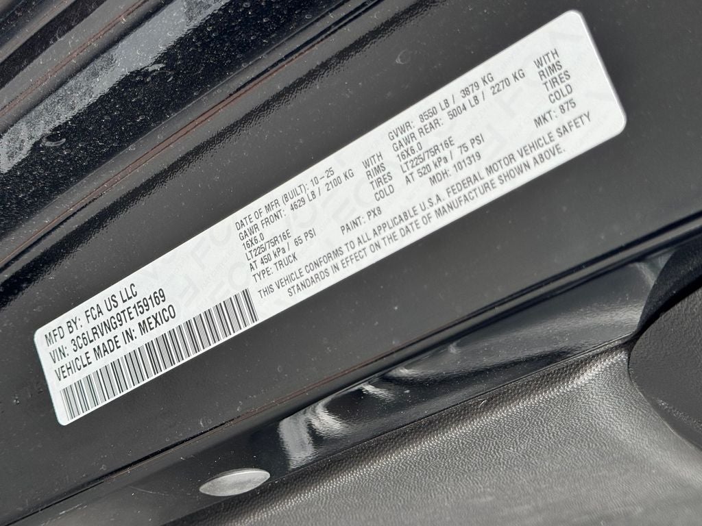 2026 RAM ProMaster 1500 Low Roof