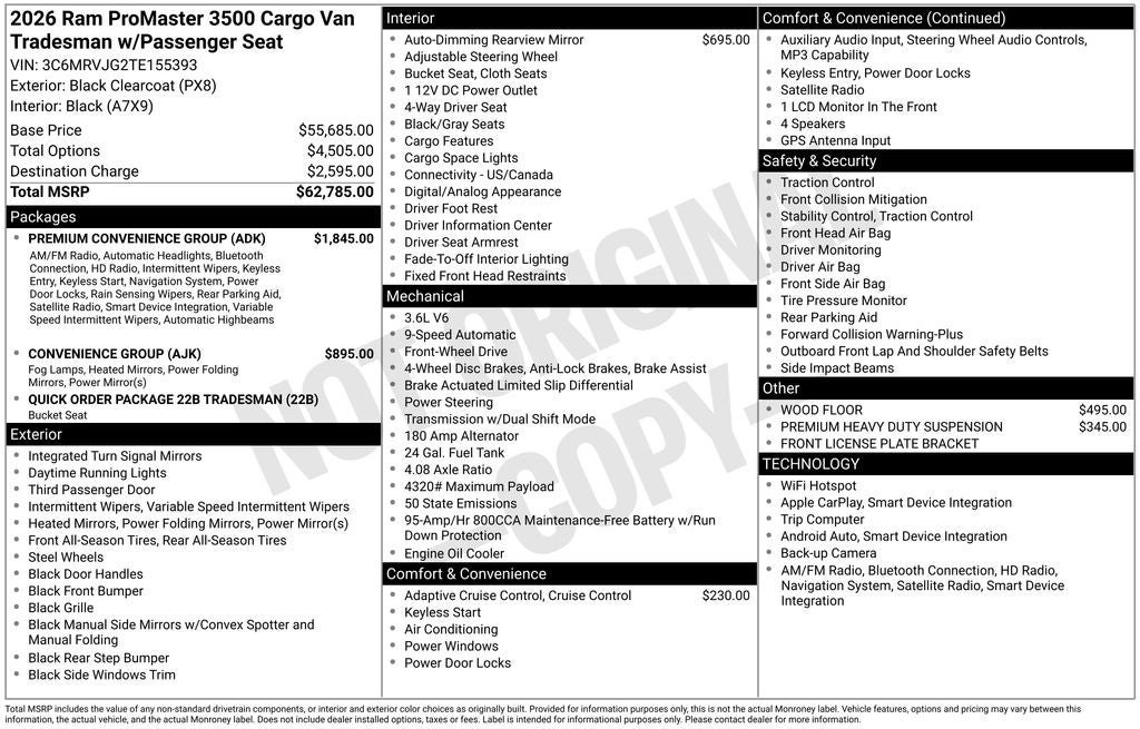 2026 RAM ProMaster 3500 High Roof