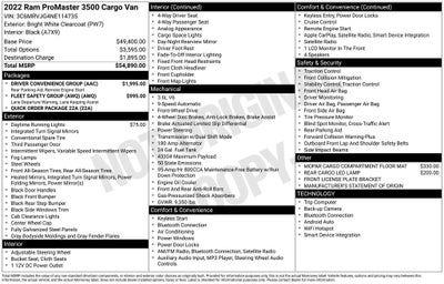 2022 RAM ProMaster 3500 High Roof