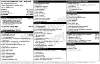 2023 RAM ProMaster 3500 High Roof