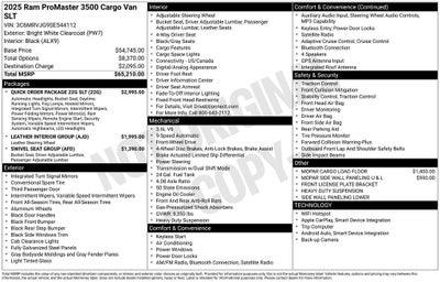 2025 RAM ProMaster 3500 High Roof