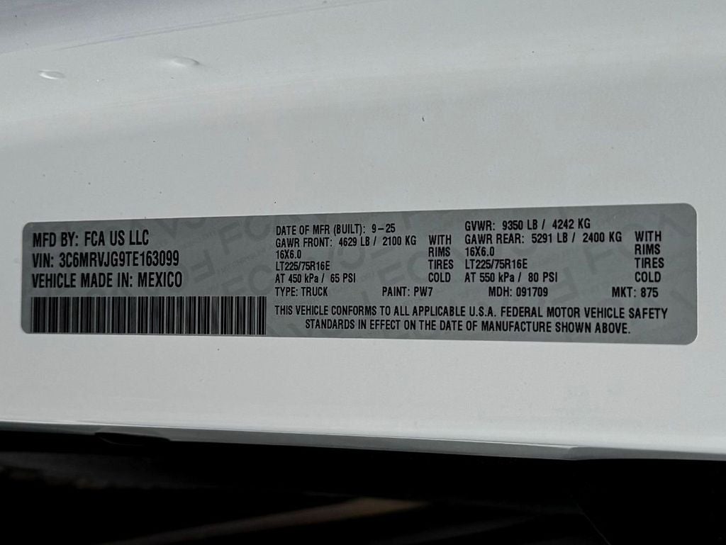 2026 RAM ProMaster 3500 High Roof