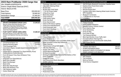 2023 RAM ProMaster 3500 High Roof