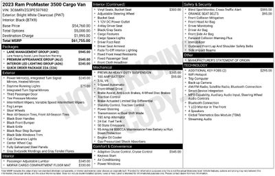 2023 RAM ProMaster 3500 Super High Roof