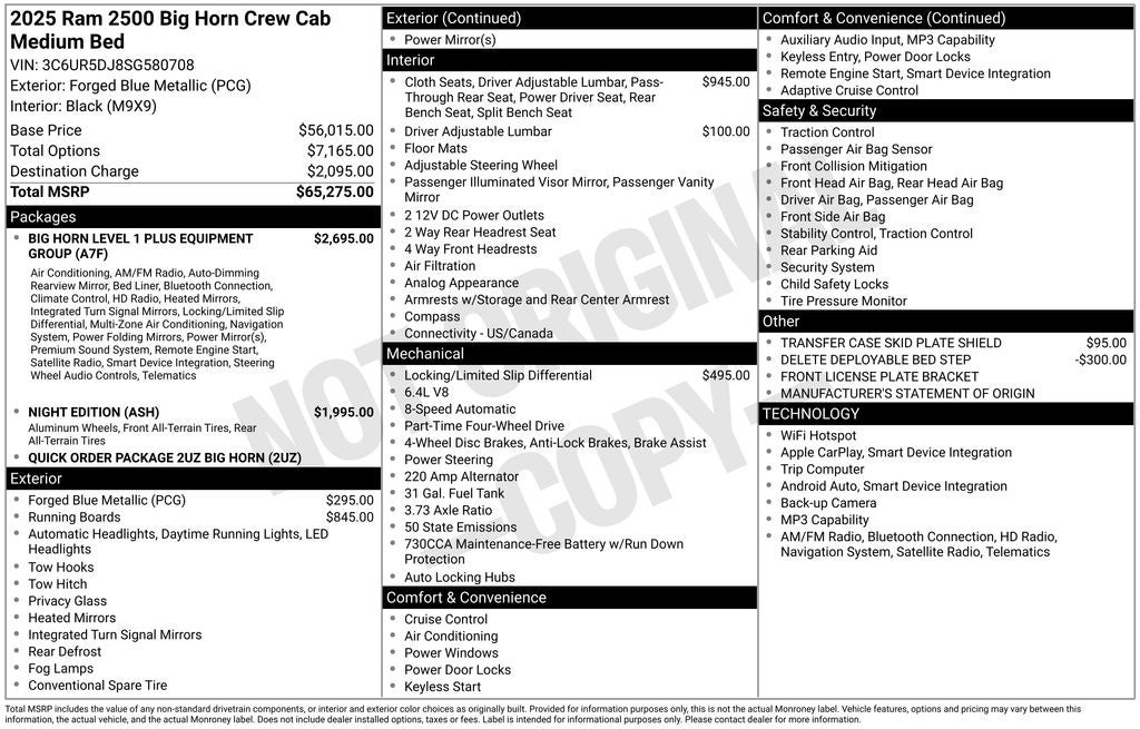 2025 RAM 2500 Big Horn