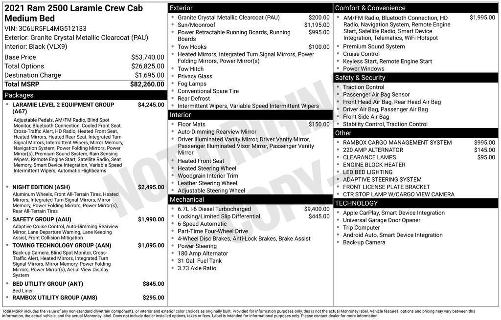 2021 RAM 2500 Laramie