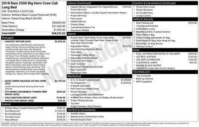 2018 RAM 2500 Big Horn