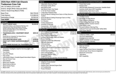 2026 RAM 4500HD Tradesman