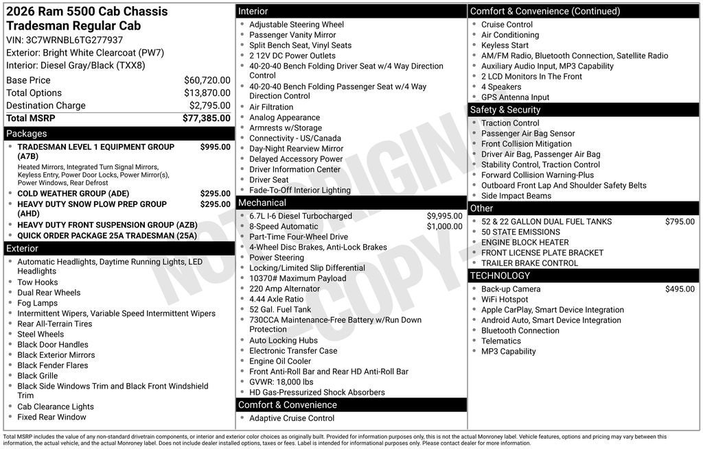 2026 RAM 5500HD Tradesman