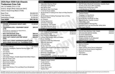2026 RAM 5500HD Tradesman