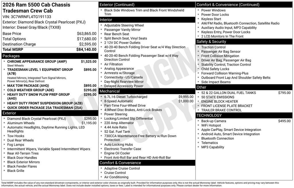 2026 RAM 5500HD Tradesman