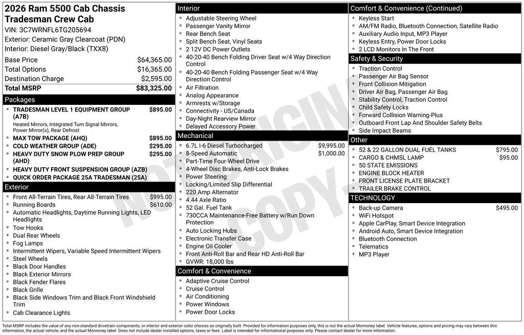 2026 RAM 5500HD Tradesman