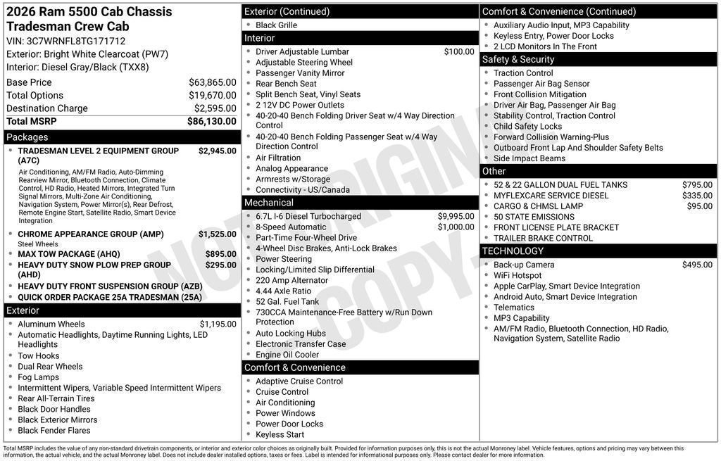 2026 RAM 5500HD Tradesman
