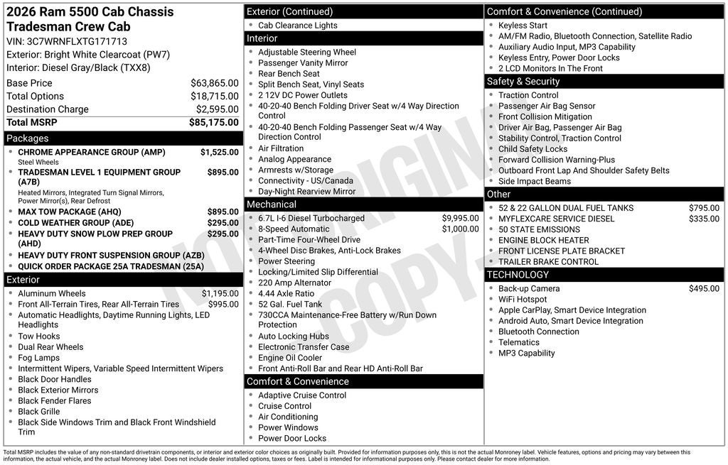 2026 RAM 5500HD Tradesman