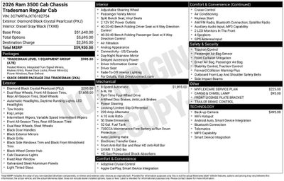 2026 RAM 3500 Tradesman