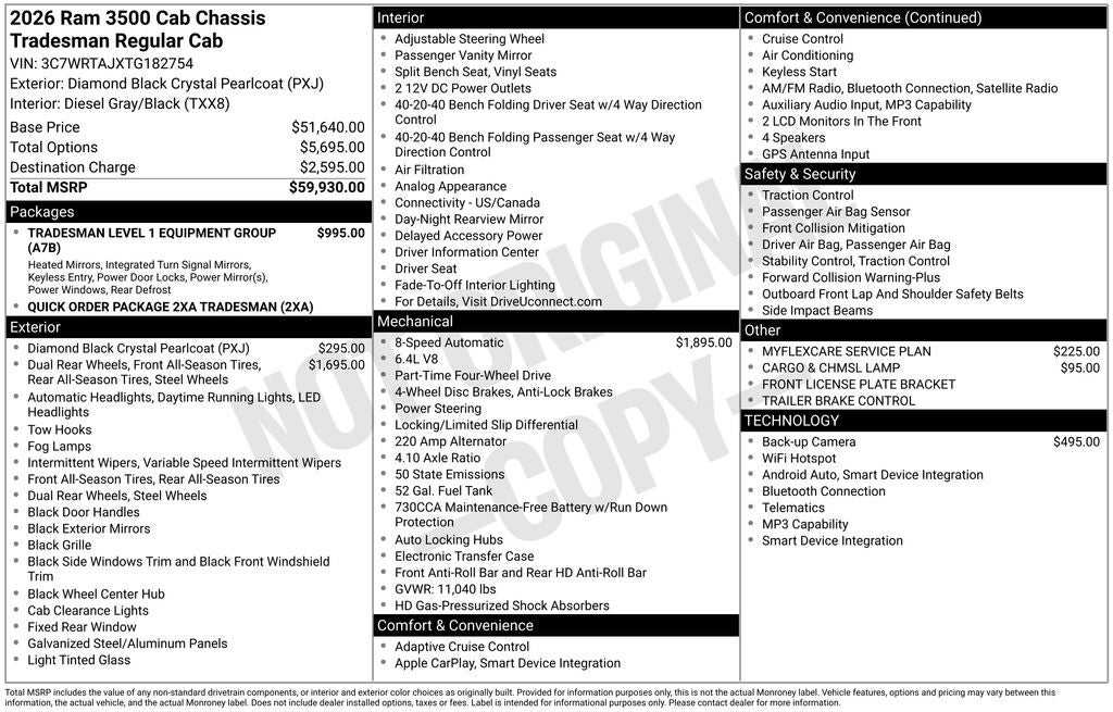 2026 RAM 3500 Tradesman