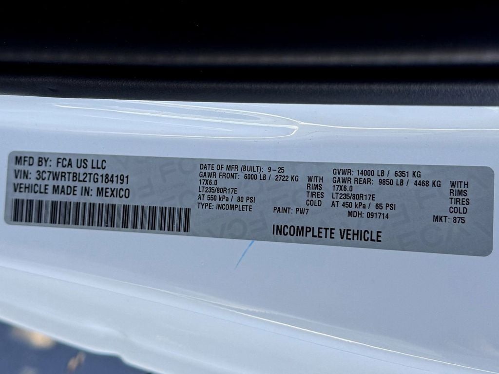 2026 RAM 3500 Tradesman 167.5 WB