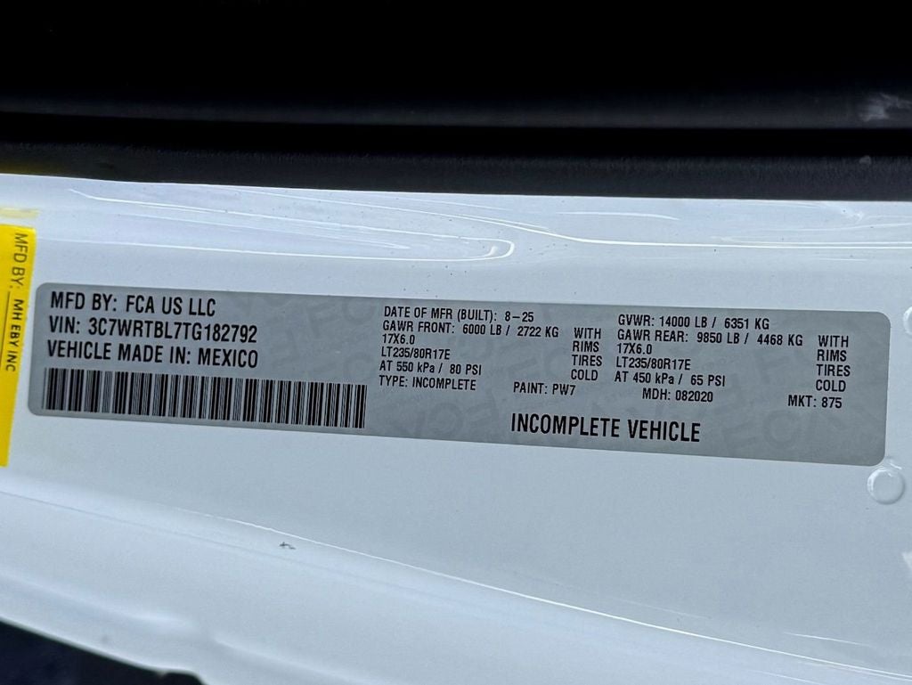 2026 RAM 3500 Tradesman 167.5 WB