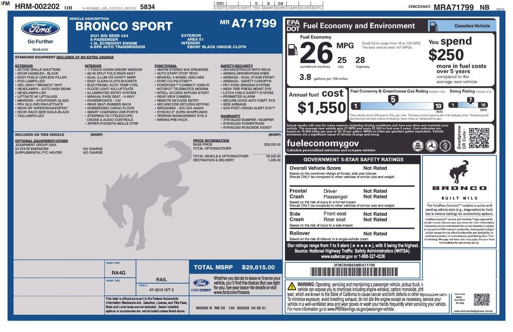 2021 Ford Bronco Sport Big Bend