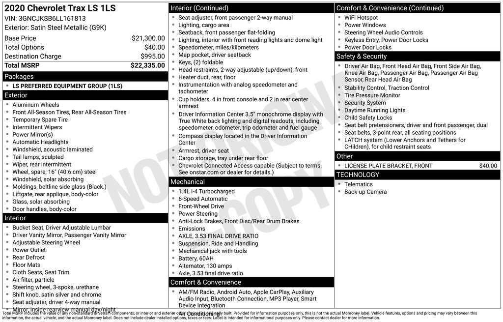 2020 Chevrolet Trax LS