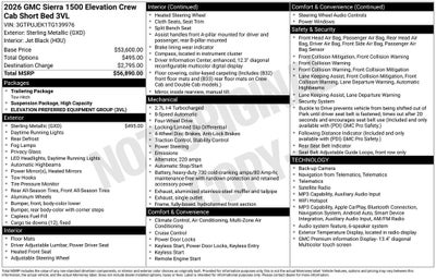 2026 GMC Sierra 1500 Elevation
